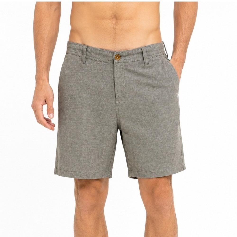 Vissla | Mens Heather Grey Hybrid Walk Shorts Upcycled Stretch | Size 28